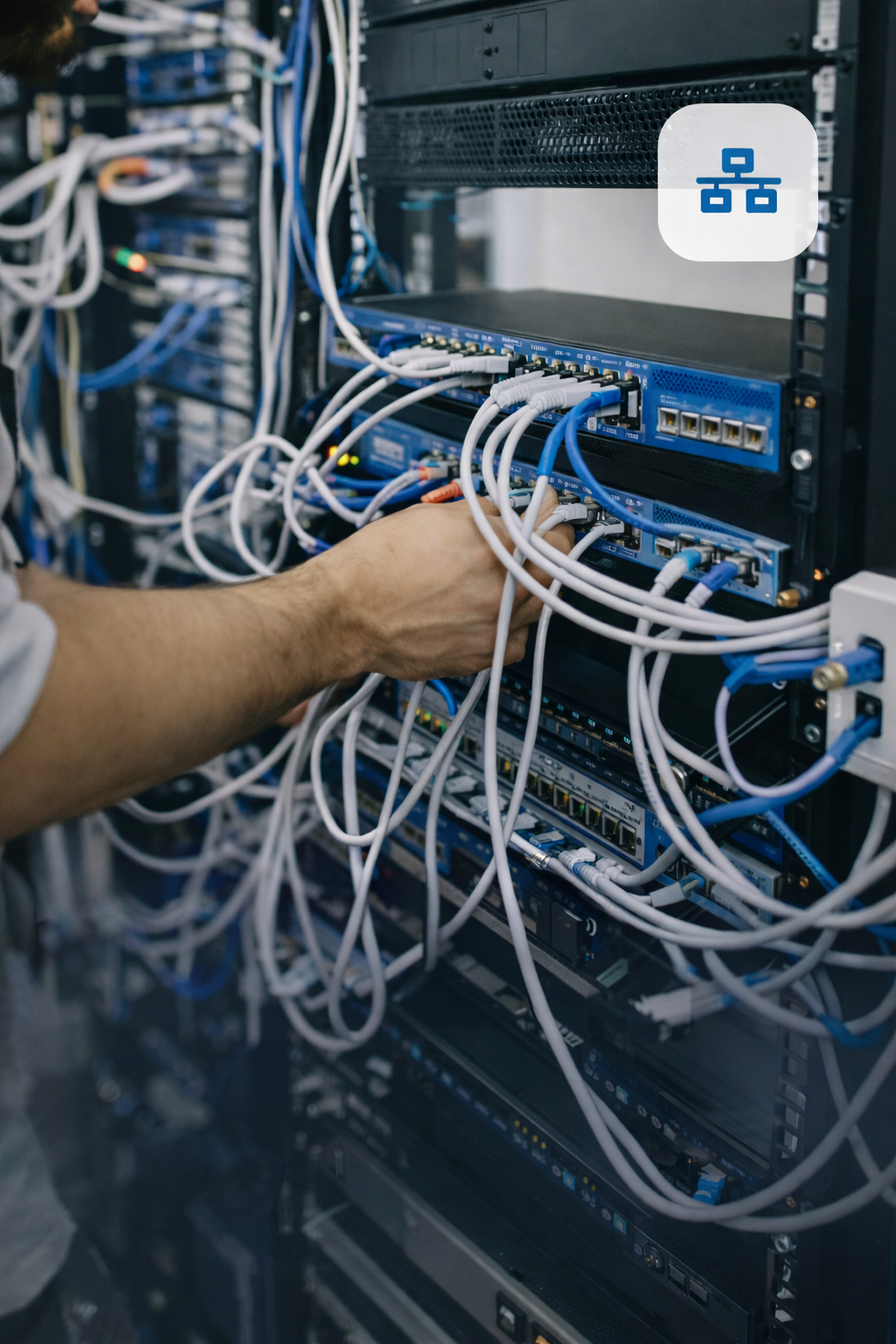 Netwerkbekabeling (UTP) aangelegd door Volta Elektrotechniek